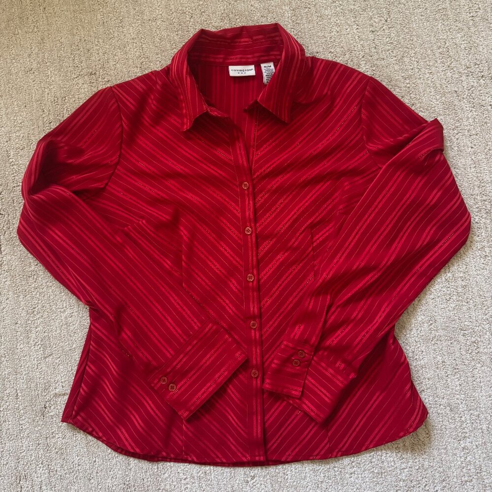 Women’s “Covington” Red Long Sleeve Shirt